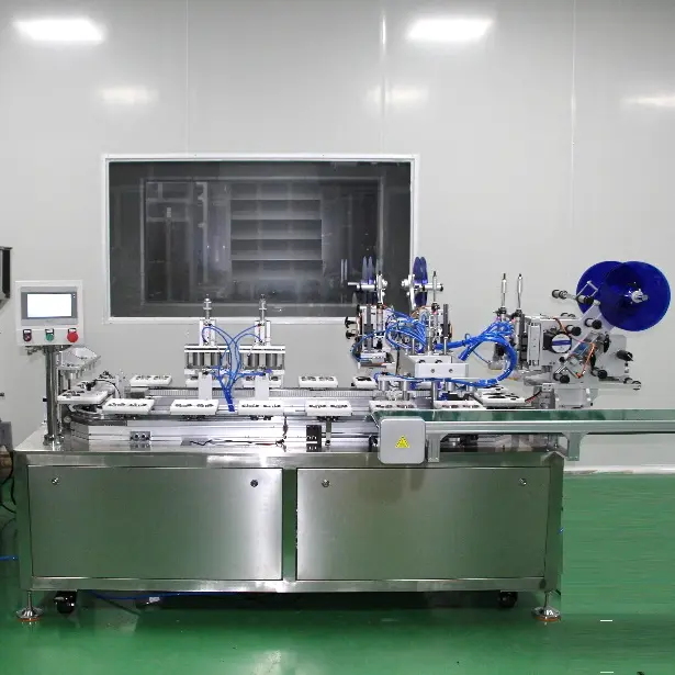 HRD-GZQD-400 AIR CUSHION BB CREAM FILLING & LABELING MACHINE(4 filling heads and automatic labeling )